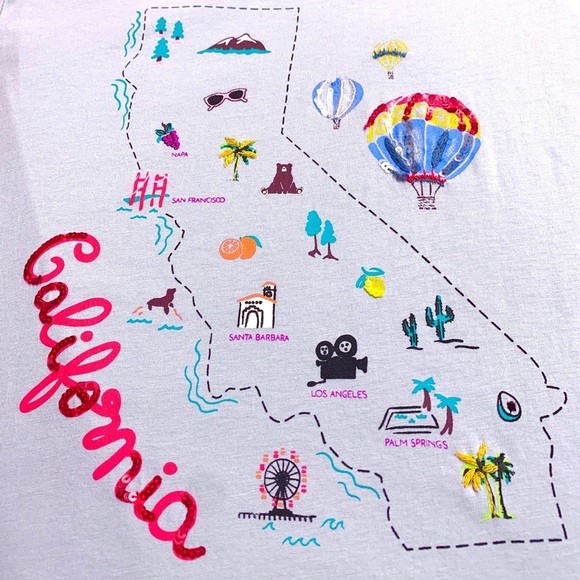 J CREW Collector Tee Short Sleeve 100% Cotton T-Shirt — California — LARGE - Picture 4 of 7